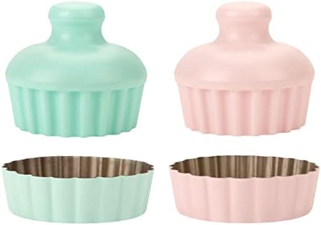 Egg Tart Pan Carbon Steel Pie Pans with Removable Bottom Pastry Tamper