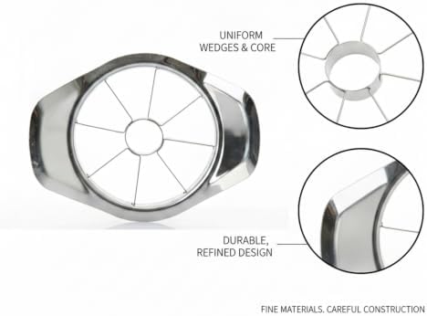 Apple Slicer and Corer, Stainless Steel Fruit Cutter for Uniform