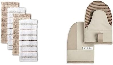 KitchenAid Albany Kitchen Towel and Oven Mitt Set (4-Pack)