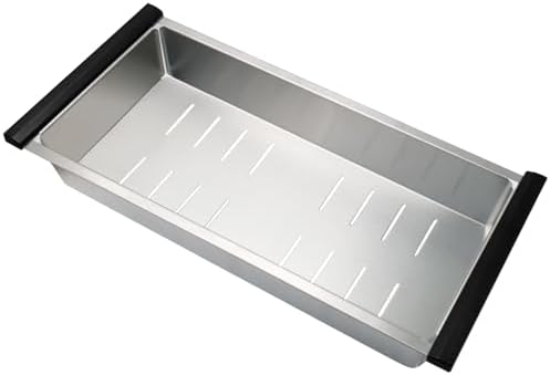 SANYCASA Stainless Steel Colander for Workstation Kitchen Sink, 304