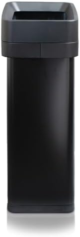 Clorox Slim Open Top Trash Can, 13 Gal, Matte Black