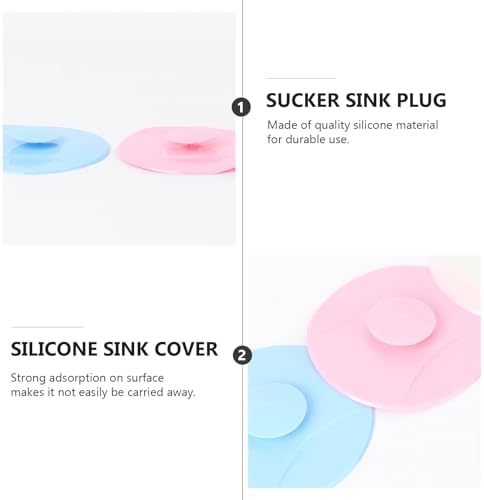 5pcs Silicone Sink Plug Drain Cover Set, Kitchen and Bathroom Water