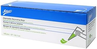 Ateco 4418 Plastic Disposable Piping and Cake Decorating Bags with