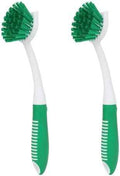 2 Pack Green Dish Brush with Handle
