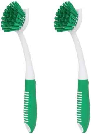 2 Pack Green Dish Brush with Handle