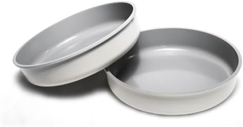 9.5 Inch Round Cake Pan Set of 2,Cast Aluminum Bakeware Ceramic