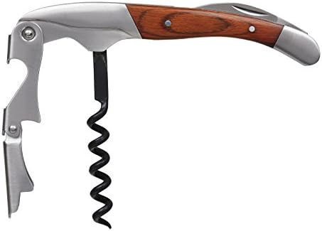 Waiters Corkscrew - 3 in 1 Stainless Steel Wine Opener with Rosewood