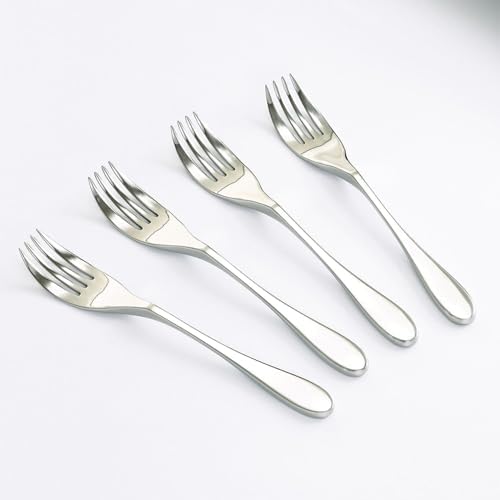 Knork Gloss Forks, Set of 4, Gloss Stainless Steel