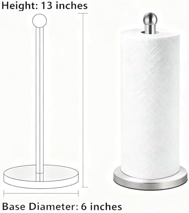 DAWNER Countertop Paper Towel Holder, Brushed Nickel