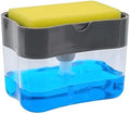 Countertop Kitchen Dish Soap Dispenser and Sponge Holder, 13 Ounces
