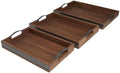 Deco 79 Wood Living Room Decor Tray Ottoman Tray with Black Metal