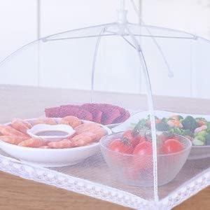 JULBEAR 4 Pcs Extra Large Mesh Food Cover Tent Umbrella Food Screen Covers - Image 4