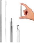 Zulay Collapsible Straw Keychain Made with Premium 304 Stainless Steel