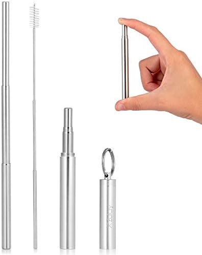 Zulay Collapsible Straw Keychain Made with Premium 304 Stainless Steel