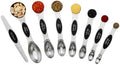 Restaurantware Black 8-Piece Stainless Steel Measuring Spoon Set, 1 Ct