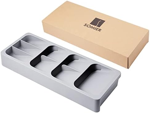 Expandable Kitchen Drawer Organizer, Adjustable Cutlery Trays and