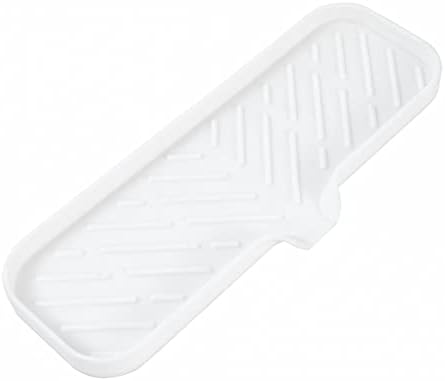 MicoYang Silicone Soap Dish, White, 12"×4"