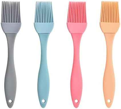 Silicone Oil Brush 4PCS Household Pouring Pastry Brush with Removable
