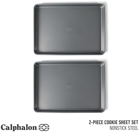 Calphalon Titan Cookie Sheet 2-Pack Set, 12 x 17 Inch Nonstick Baking