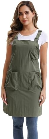 Nanxson Kitchen Apron for Women,H Style Cooking Apron with 3 Pockets