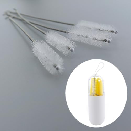 Reusable Silicone Drinking Straws Set with Capsule Box and Brush
