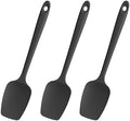 Doosu Silicone Spoon Spatulas, 3-Piece, Black