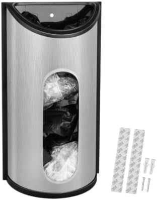 ZUFECY Stainless Steel Bag Holder Wall Mount, Metal Grocery Bag