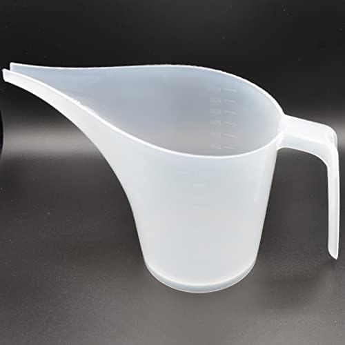 Transparent Plastic Funnel Measuring Cup Large Capacity Long Nozzle