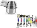 Stainless Steel Measuring Cups Set of 7, Stackable Measure Cups