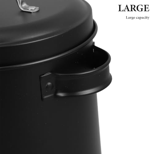 2pcs Black Metal Potato and Onion Storage Bin for Pantry Kitchen Use