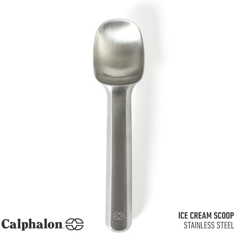 Calphalon Prime Ice Cream Scoop, Stainless Steel Solid Scoop with