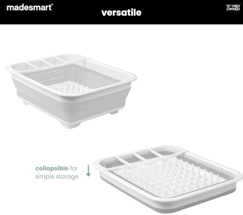 madesmart Collapsible Dish Rack, White