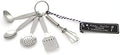 Mini Stainless Steel Kitchen Tool Set with Keychain(3.5"),Set of
