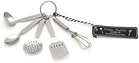 Mini Stainless Steel Kitchen Tool Set with Keychain(3.5"),Set of
