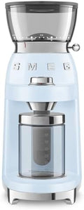 SMEG CGF03 Conical Burr Coffee Grinder, Pastel Blue