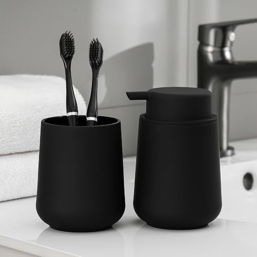 YAUKPH Matte Black Foaming Hand Soap Dispenser Plastic