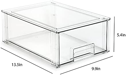 Isaac Jacobs Large Stackable Organizer Drawer (13.5” x 9.9” x 5.4”)