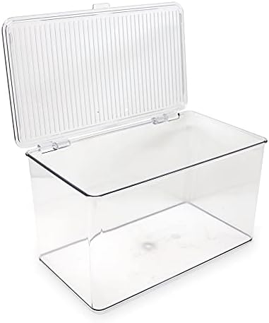 Isaac Jacobs Large Stackable Organizer Bin, 10.75” x 6.5” x 6.1”