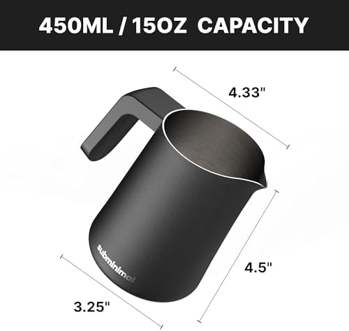 Subminimal FlowTip Milk Jug - Stovetop Milk Frothing, Foaming Pitcher