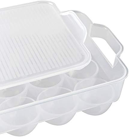 Eslite Covered Egg Holder,Egg Storage for Refrigerator,Fits 18