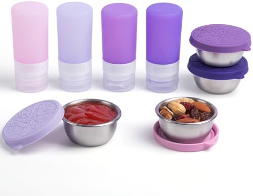 MICEBAY 8-Pack Salad Dressing Container, Leakproof Squeeze Bottles