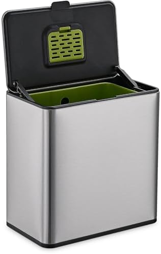 Simpli-Magic 5L Stainless Steel Kitchen Compost Bin with Lid