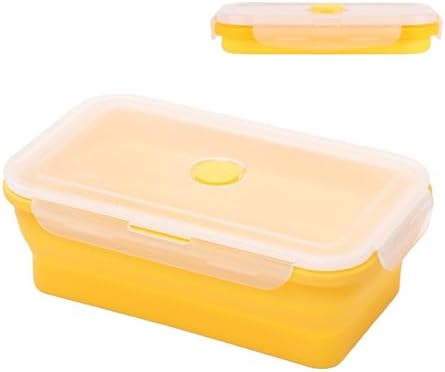 2PCS 500ml Collapsible Tupperware, Food Storage Containers with Lids