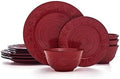 Pfaltzgraff Trellis Snowflakes 12 Piece Dinnerware Set, Service For 4