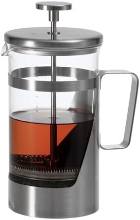 HARIO THSV-4-HSV Hairline Silver Pressed Coffee, Heat Resistant Glass