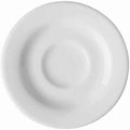 GET 5" Bright White Espresso Corona Porcelain Saucer (Set of 12)