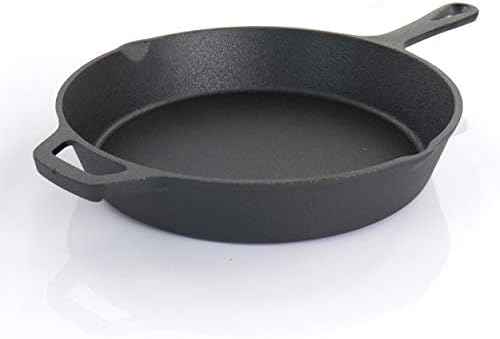 MegaChef Assorted Pre-Seasoned OVEN SAFE, Cast Iron Cookware Set, 5 Piece, Black