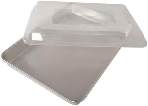 Nordic Ware Hi-Side Sheet Cake Baking Pan with Lid Aluminum Aluminum