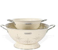 Metal Colander 2 Pack, Strainer Bowel with Handles 2Qt & 6Qt Powder
