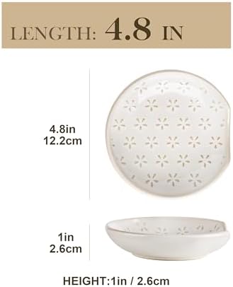 MALACASA Ceramic Spoon Rest for Stove Top, Spoon Holder for Kitchen